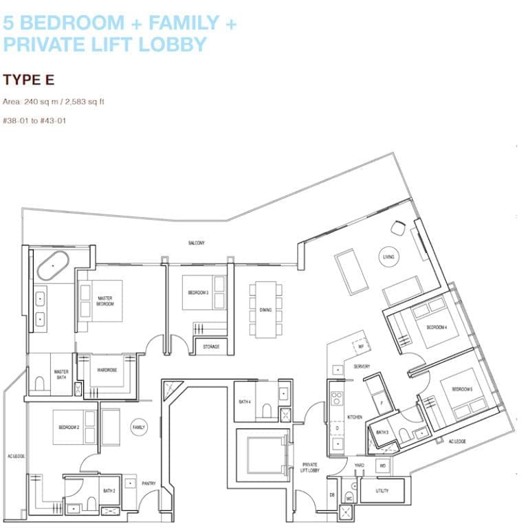 Artra Floor Plan 5 Bedroom New Launch Condo